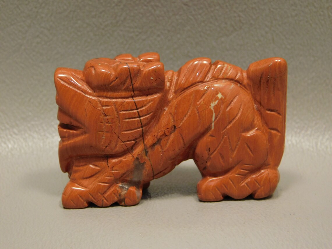 Dragon Carving Red Jasper 2 inch Carved Gemstone Small Fetish Etsy