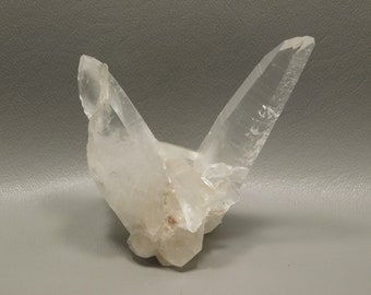 Lemurian Quartz Clear Natural Crystal Double Points 3.25 inch Healing Stone Columbia #e2