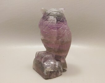 Owl Figurine Carving Green Aventurine Carved Gemstone Animal Healing Stone Fetish #e12