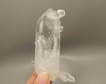Lemurian Quartz Clear Natural Crystal Points 3.4 inch Rare Double Terminated Columbia #e7