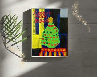Rockafeller Christmas Tree NYC Painting