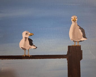Birds on a post