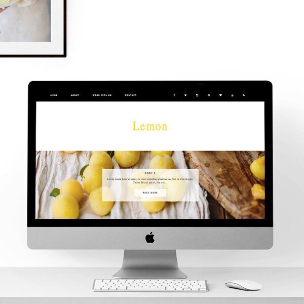 Vorgefertigten Blogger-Vorlagen | Reaktionsschnelle Blogger-Blog-Thema - Lemon| Elegante, minimale Blogvorlage | Fotografie-Blogger-Vorlagen mit slider