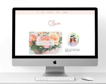 Premade blogger template | Responsive blogger blog theme - Olivia | Modern, elegant, minimal blog template | Fashion blogger template |