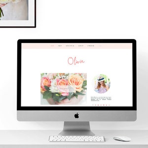 Premade blogger template Responsive blogger blog theme Olivia Modern, elegant, minimal blog template Fashion blogger template image 1