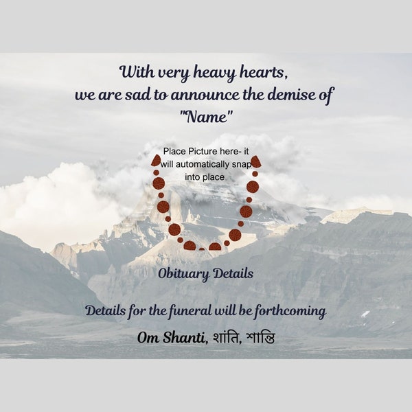 Indian Funeral Template Etsy