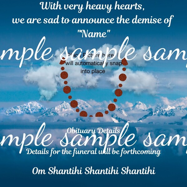 Indian Funeral Invitation Etsy