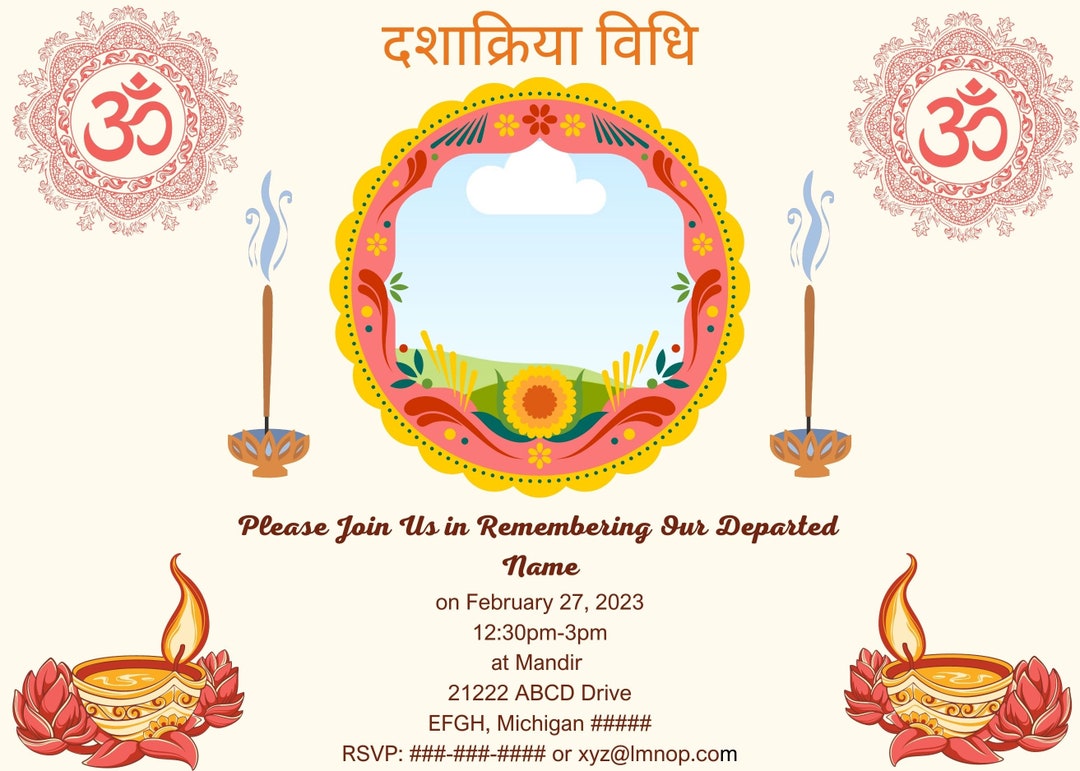 Hindi Bengali English Funeral Sraddha/dashakriya and 1st Etsy