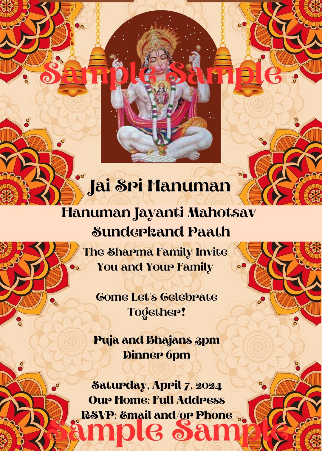 Hanuman Puja Chalisa Sunderkand Paath Virtual Invitation Easy to Hanuman Puja Chalisa Sunderkand Paath Virtual Invitation Easy to
