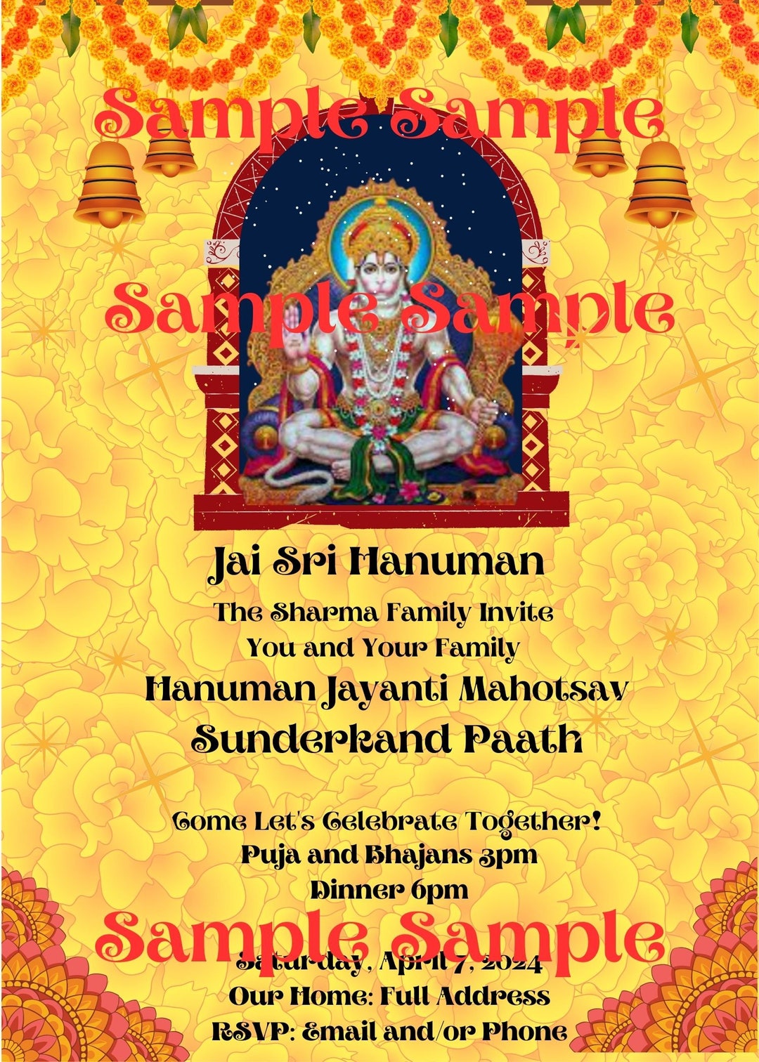 Hanuman Sunderkand Path Virtual and Video Invitation With Music Hanuman Sunderkand Path Virtual and Video Invitation With Music
