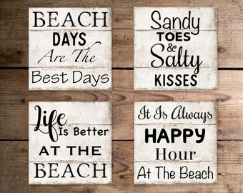 Beach Coasters, Housewarming Gift, Wedding Gift, Ocean House, Beach House Gifts, Beach Decor, Beach Wedding Gift, Beach Gift, Beach House
