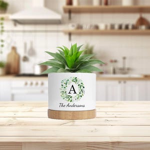 Personalized Monogram Planter, Succulent Planter, Wedding Gift, Housewarming Gift, Custom Succulent Pot, Anniversary Gift, Plant Love Gift