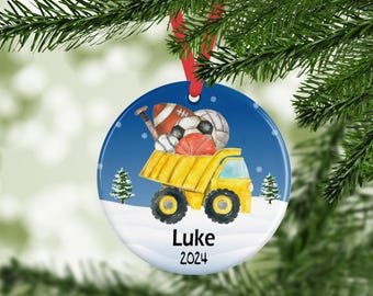 Personalized Boys Sport Ornament, 2025 Christmas Ornament, Sports Ornament, Kids Ornament, Sports Christmas Ornament, Boy Ornament, Son Gift