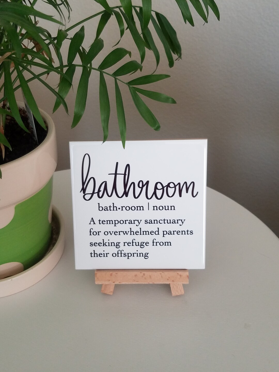 Bathroom Noun Sign Bathroom Definition Sign Tiered Tray Etsy