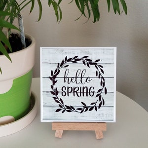 Hello Spring Sign, Spring Wreath, Wreath Sign, Hello Spring, Spring Sign, Spring Decor, Farmhouse Decor, Home Decor, Easter Sign Decor