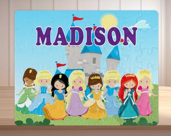 Personalized Princess Puzzle, Princess Gift, Name Puzzle, Gift for Kids, Toddler Puzzle, Personalized Puzzle, Easter Basket Suffer, Puzzles