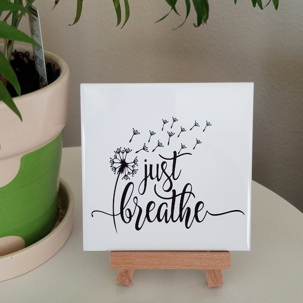 Just Breathe Sign Etsy