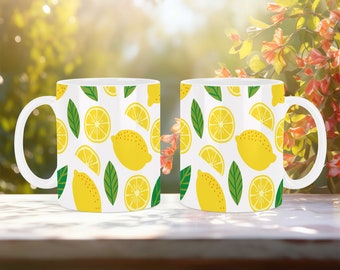 Lemon Coffee Mug, Lemon Lover Gift, Lemon Home Decor, Summer Mugs, Lemon Mug, Lemon Gift, Cute Lemon Mug, Kitchen Decor, Coffee Mug, Lemons