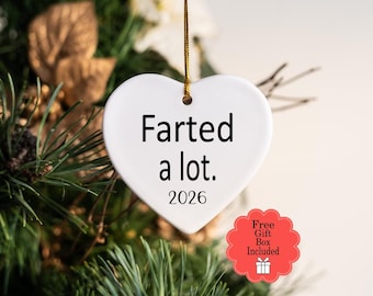 Funny Ornament, Farted A Lot Ornament, Gag Gift, 2026 Ornament, Funny Christmas Ornament, Coworker Gift, Secret Santa Ornament, Ornaments