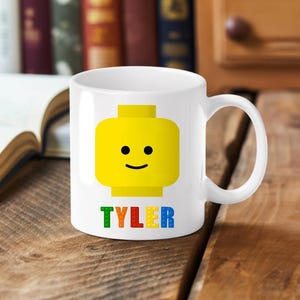 Personalized Brick Building Mug, Christmas Mug Gift, Gif for Adult, Fathers Day Gift, Dad Gift, Gifts for Husband, Personalized Mugs