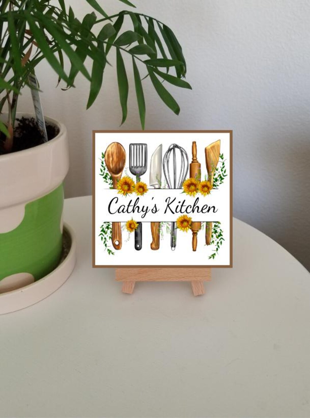 Personalized Kitchen Name Sign, Tiered Tray Sign, Farmhouse Decor ...