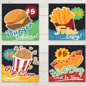 Funny Fast Food Coasters, Hardboard Coasters, Novelty, Funny Coasters, Housewarming Gift, Home Decor, Gift for Friend, Hostess Gift,Coasters