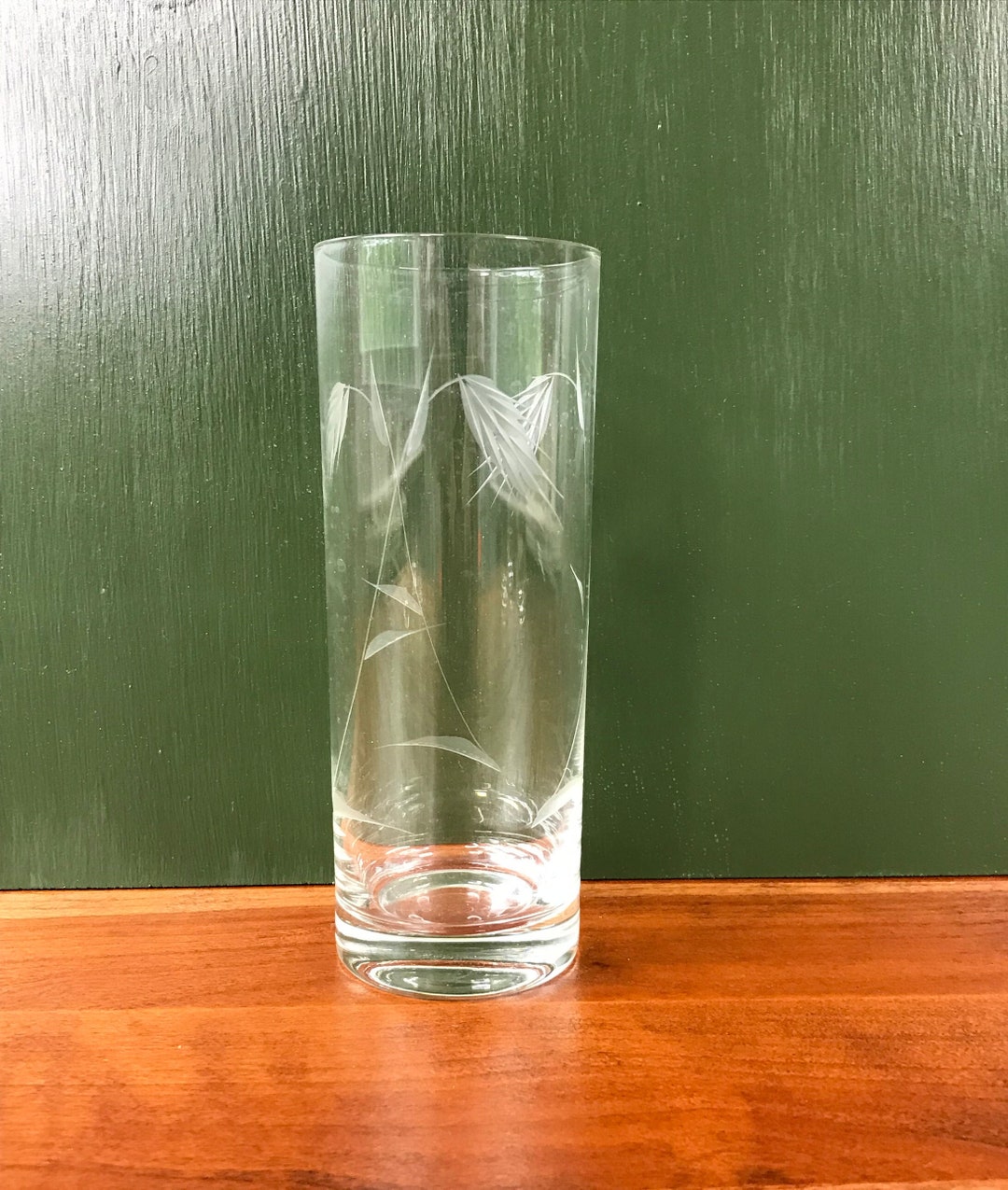Vintage Etchedglass Collins Glasses set of 4. Etsy