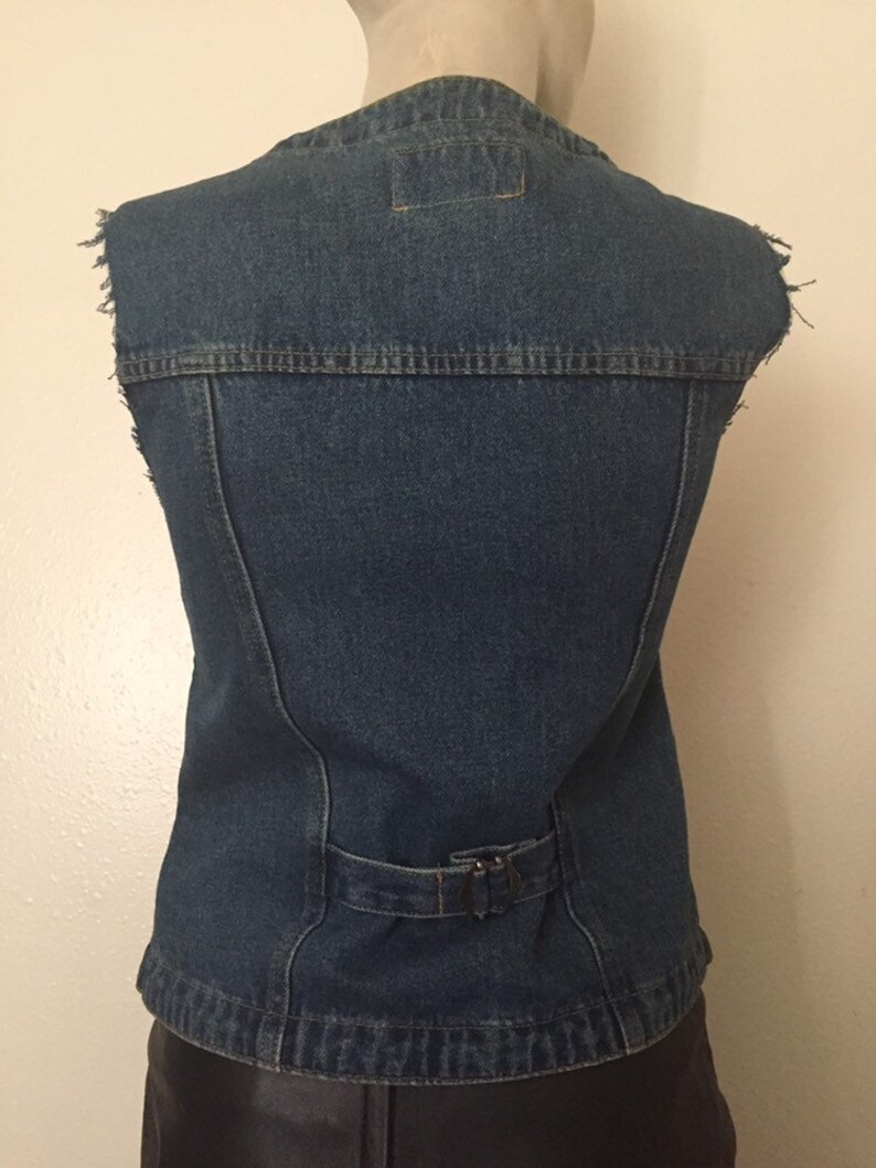 90s grunge punk Jean vest
