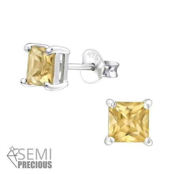 V3 Jewelry Gold Over Sterling Silver with 10MM Natural Citrine Stud Earrings main image 0