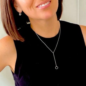 Sterling Silver Lariat Necklace