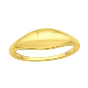 14k Gold Women&#39;s Thin Signet Ring