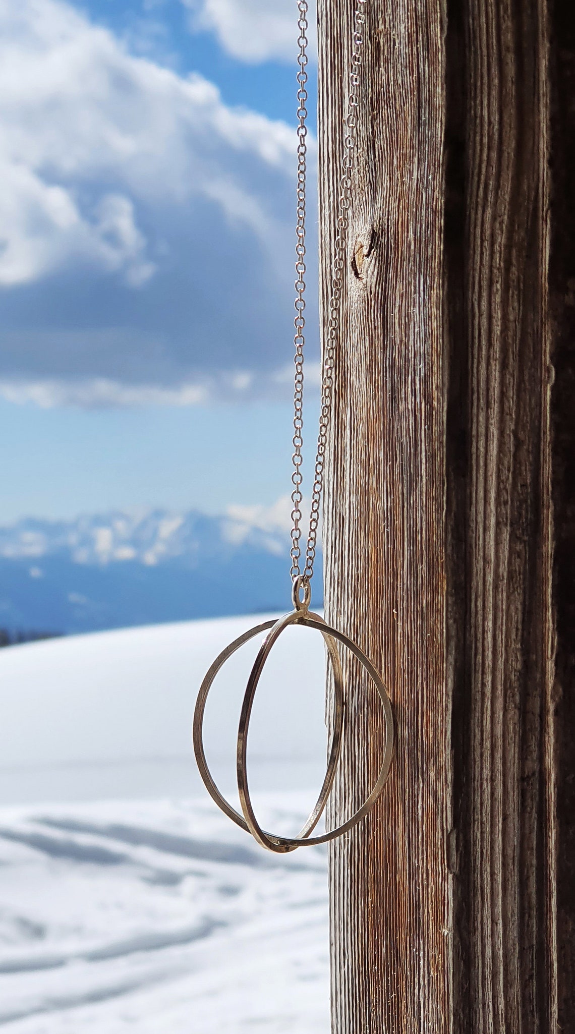 Sterling Silver Cage Long Necklace Minimalist Pendant Etsy UK