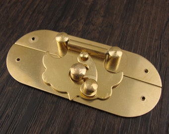 brass made:1Pcs 68mmX30mm  Wooden jewelry Box Latches,hasp,box catches for gift box,wine box,jewelry box make with nails