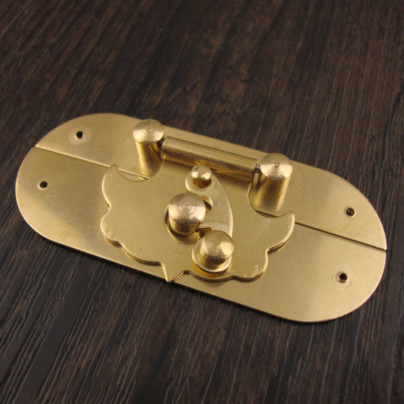2pcs 33mmx29mm Antique Brass Color Jewelry Cigar Box Hasp Hook Lock Latch -  33mm x 29mm,2 pcs - Bed Bath & Beyond - 35517103