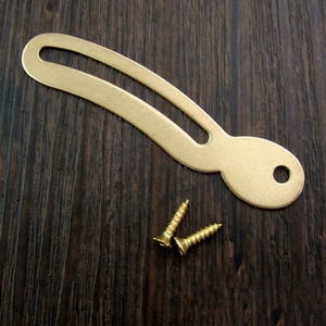 brass made: 10 pcs 67MMx14MM Jewelry Box hinges Small Hinge Brass Hinge Box Hinges brass hinges with Screws image 4