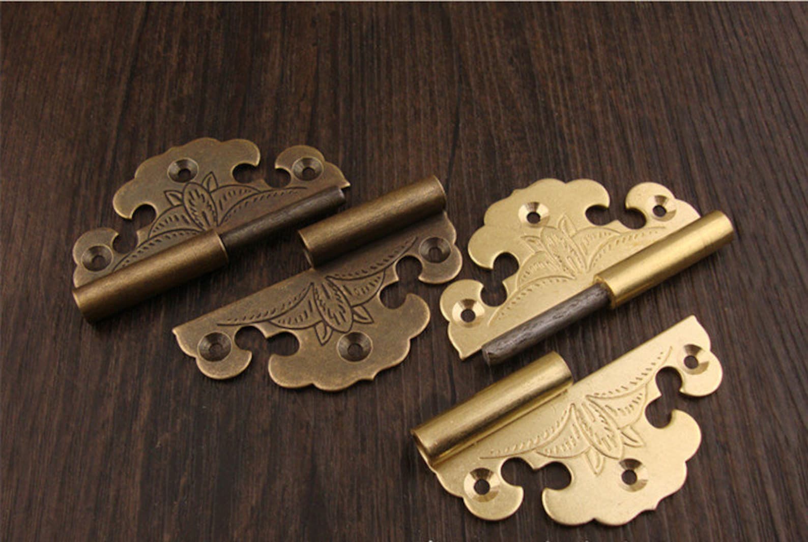 Brass made 2 pcs 65MMx65MM Jewelry Box hinges Brass Hinge Etsy
