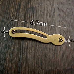 brass made: 10 pcs 67MMx14MM Jewelry Box hinges Small Hinge Brass Hinge Box Hinges brass hinges with Screws image 1