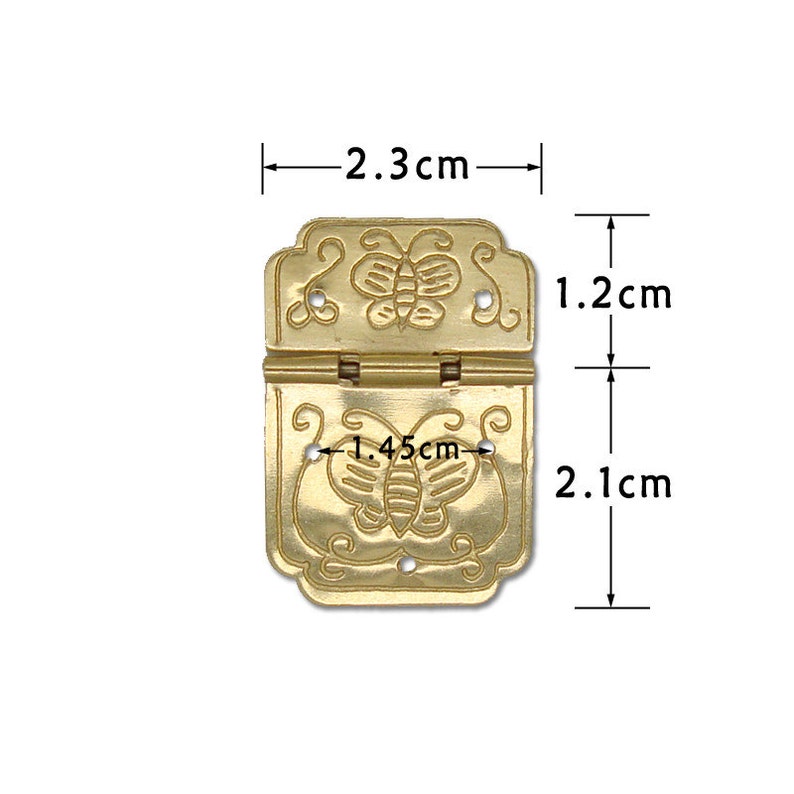 Brass made 2 pcs 23MMx33MM Jewelry Box hinges Small Hinge Etsy