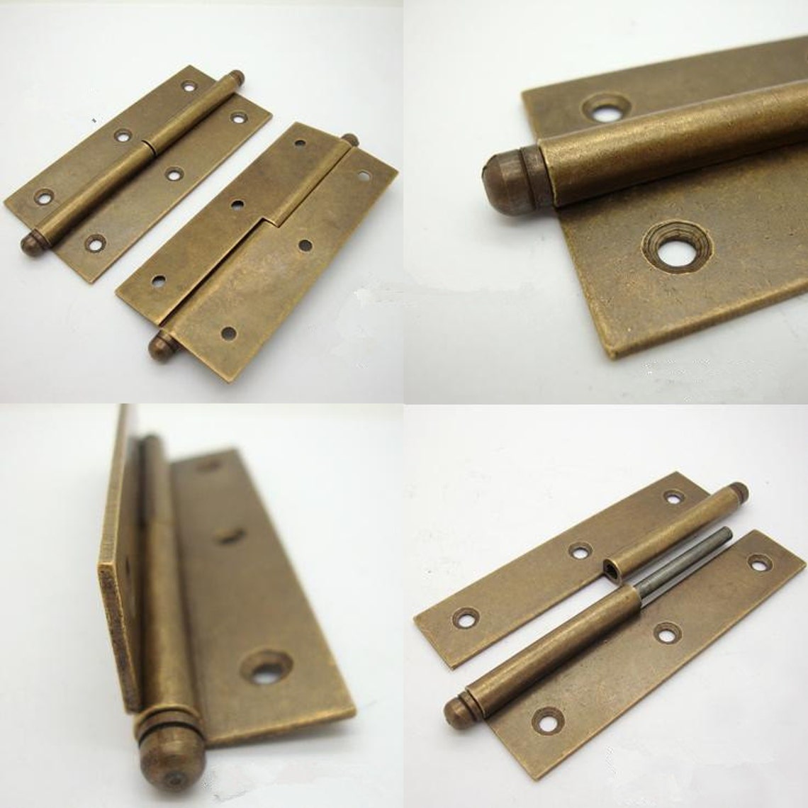 Brass made 2 pcs 88MMx41MM Brass door hinges Etsy