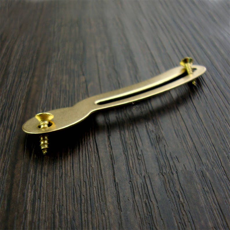 brass made: 10 pcs 67MMx14MM Jewelry Box hinges Small Hinge Brass Hinge Box Hinges brass hinges with Screws image 3