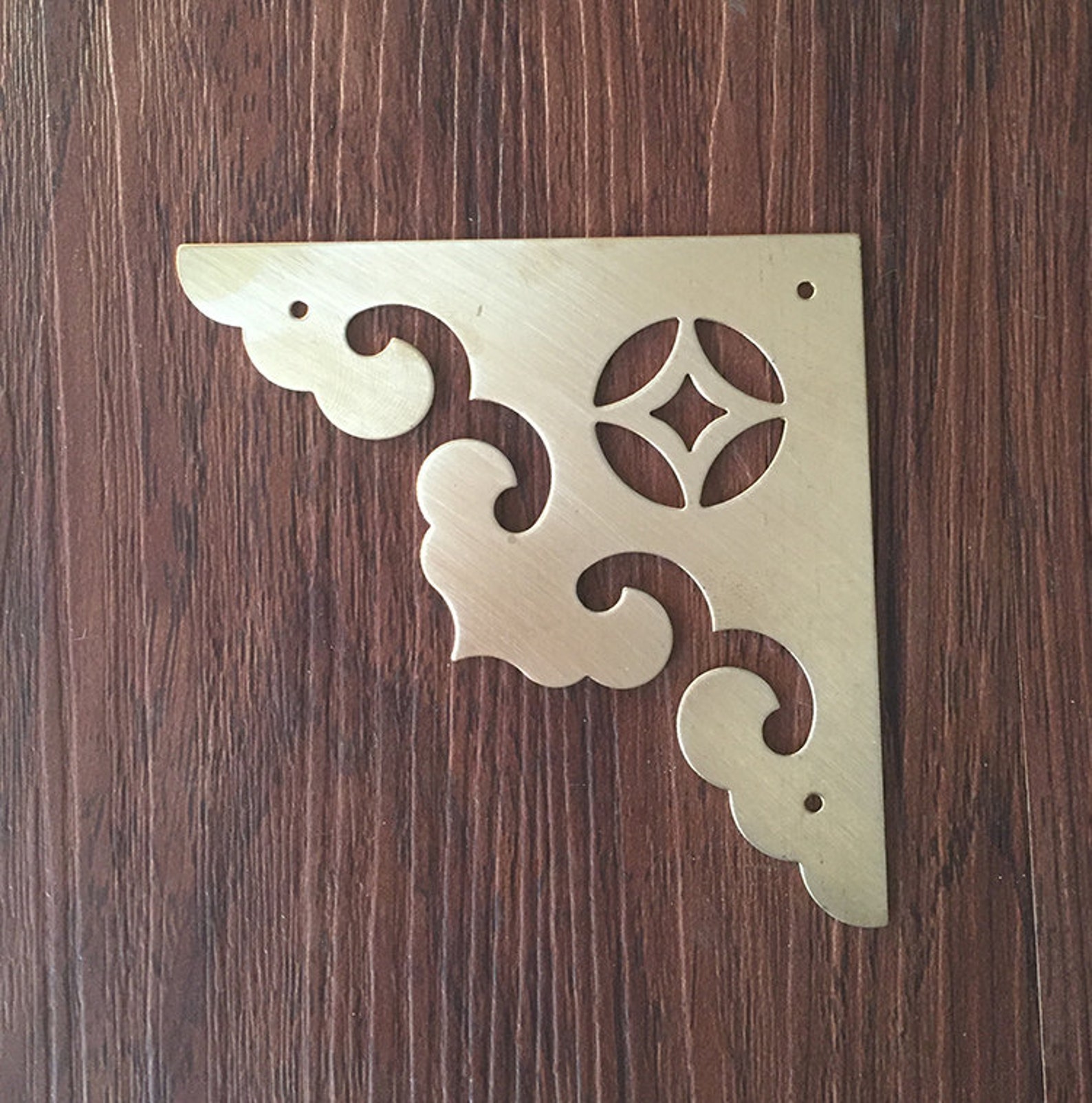 4 Pcs Brass Cornerbrass Corner Bracketdecorative Etsy