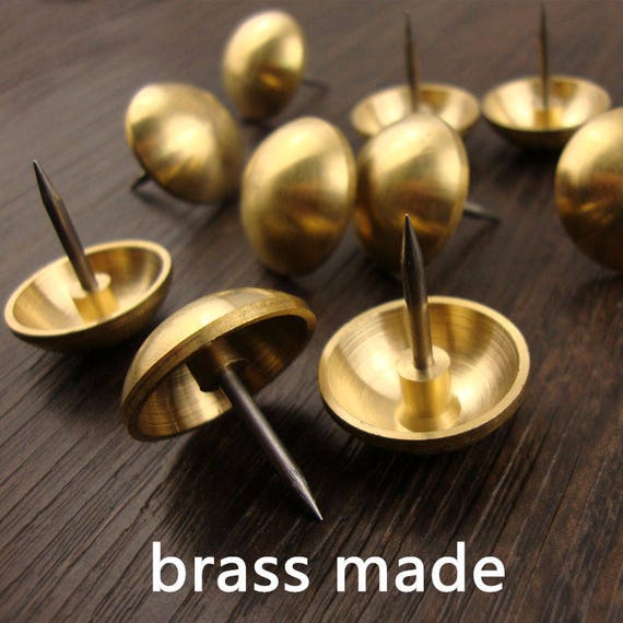 Silver & Brass Tacks - Solid Brass Nails