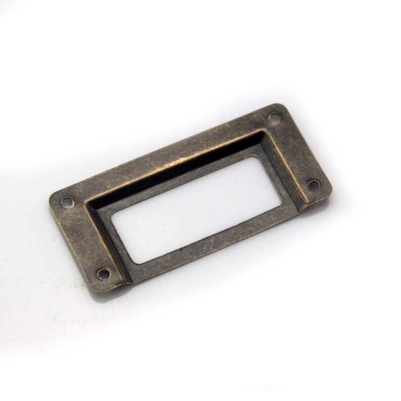 Set of 10 Metal Label Holders Card Holders Metal Label Etsy