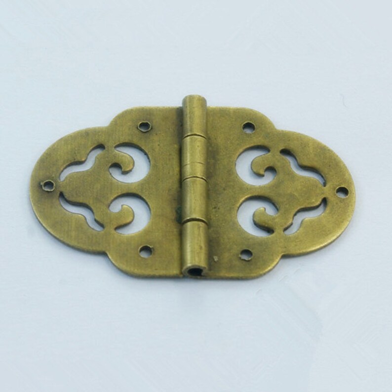 Brass Made 2 Pcs 43mmx27mm Jewelry Box Hinges Small Hinge Etsy