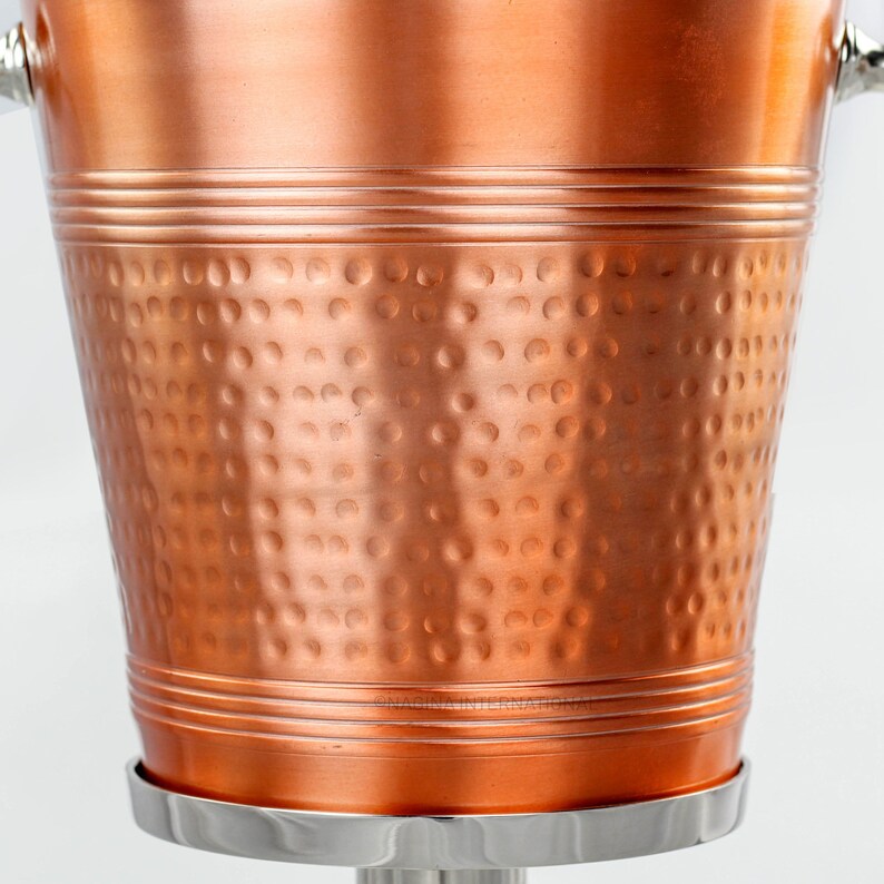 Hammered Copper Lightweight Ice Bucket Highly Conductive Etsy