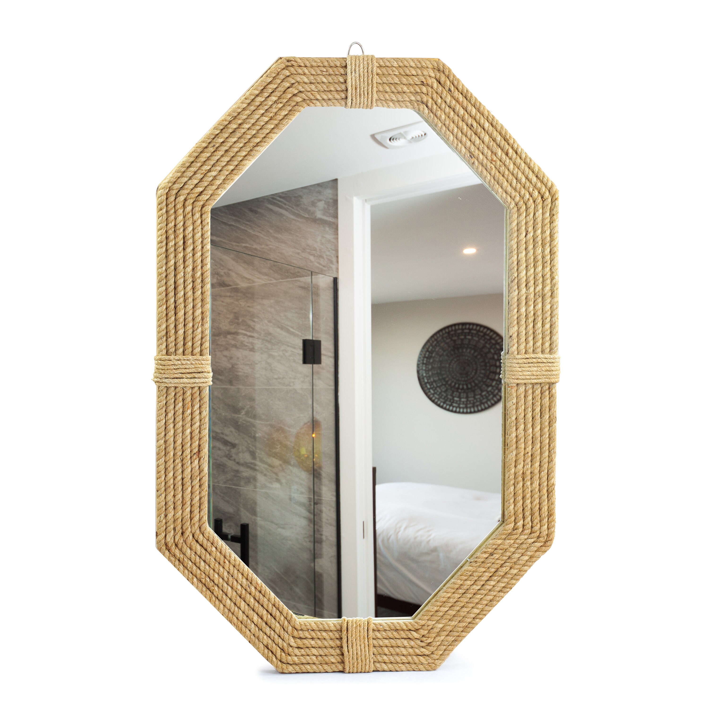 30 Large Nautical Jute Mirror For Bathroom Nautical Etsy