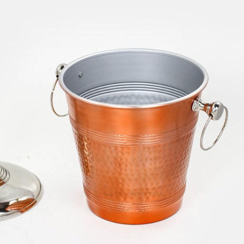 Hammered Copper Lightweight Ice Bucket Highly Conductive Etsy
