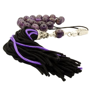 Amethyst Gemstone Greek Komboloi Worry Beads Stress Relieve Beads