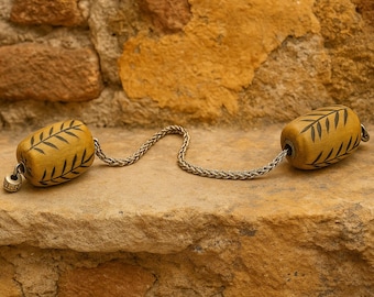 Pyrography Bull Horn Begleri: Greek Fidget Beads - Stress Relief Toy