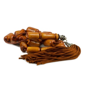 Karamell Kamelknochen Makramee Komboloi Sorgenperlen|14 x 7 mm|36gr|22+Imam